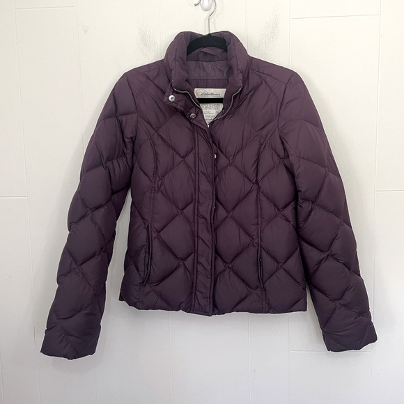 Eddie Bauer Quilted Puffer Coat EB 700 Goose Down Purple Women’s Size XS - Picture 1 of 16
